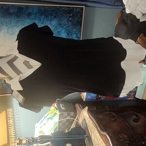 Adrianna Papell Flutter Sleeve V-neck Twofer Black/White Size Small Retail $79